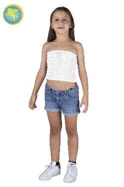 TOP ELASTICO TINTA UNITA BIANCO